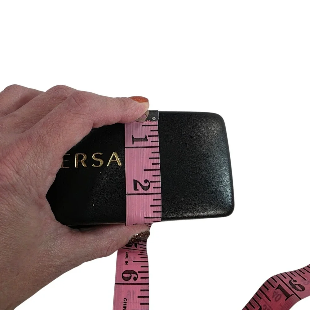 VERSACE Black Hard Shell Eyeglasses Sunglass Case Protective Holder Box Designer